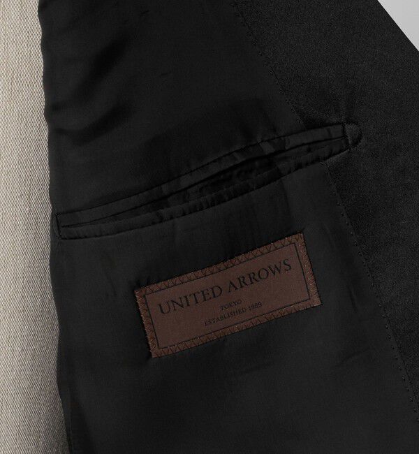 UNITED ARROWS「ブラック ピークドラペル １ボタン タキシードジャケット」|スーツ|