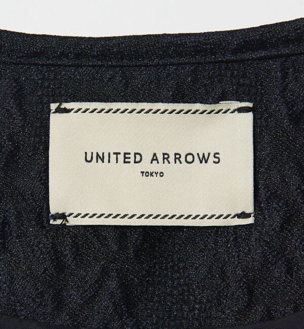 UNITED ARROWS「GISHA 2トーン ジャガード ジャケット」|ノーカラージャケット|
