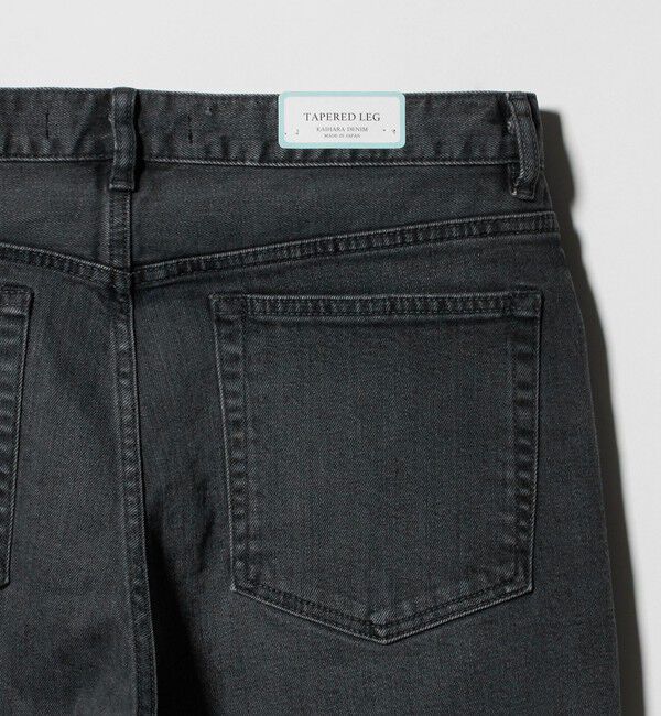 UNITED ARROWS「カイハラデニム ブラック スリムテーパード」|デニム|