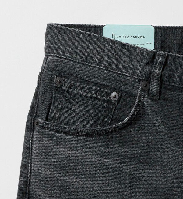 UNITED ARROWS「カイハラデニム ブラック スリムテーパード」|デニム|