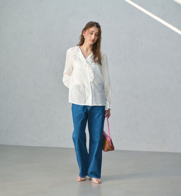 UNITED ARROWS「フリルカラー 2WAY ブラウス ‐ウォッシャブル‐」|シャツ・ブラウス|