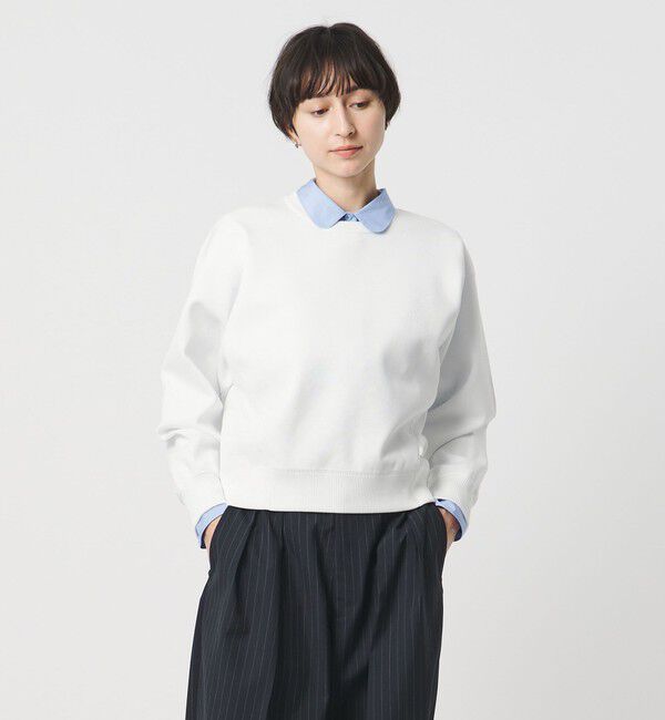 UNITED ARROWS「スウェットライク クルーネックニット ‐ウォッシャブル‐」|ニット・セーター|