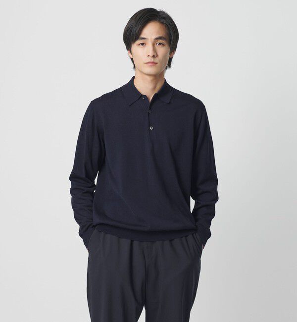 UNITED ARROWS「コットン ハイゲージ  ニットポロシャツ」|ニット・セーター|