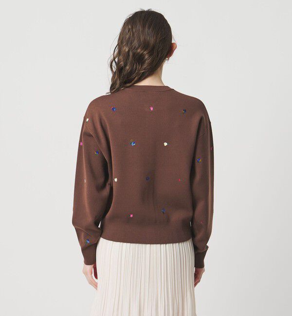 UNITED ARROWS「フラワー エンブロイダリー カーディガン」|カーディガン|