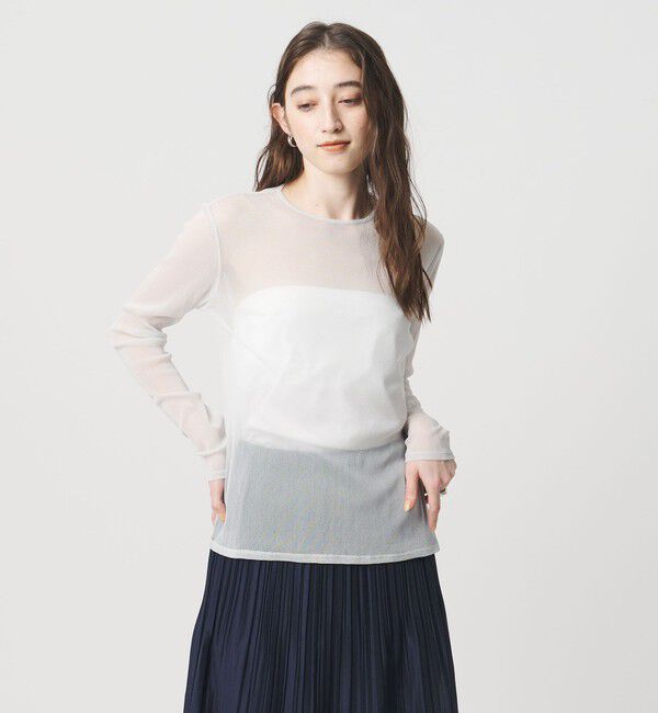 UNITED ARROWS「チュールジャージー グリッター カットソー」|Tシャツ・カットソー|SILVER