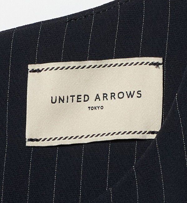 UNITED ARROWS「Drapy タック ノースリーブ ストライプ ワンピース ‐ウォッシャブル‐」|ワンピース|