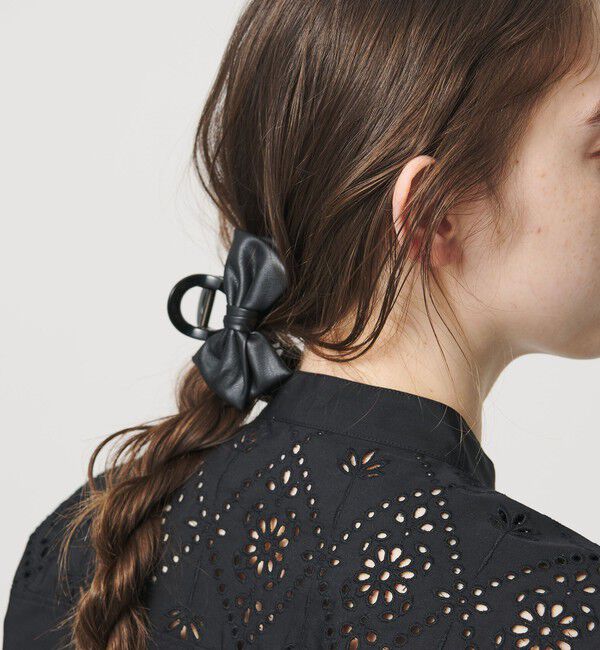 UNITED ARROWS「レザーライク リボン ヘアクリップ」|その他|