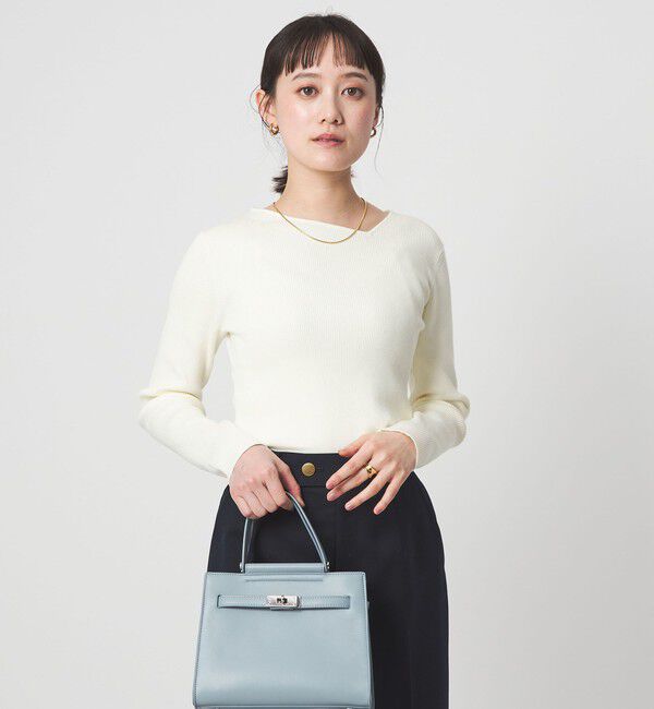 UNITED ARROWS green label relaxing「＜1_OF MINE＞リブ アシンメトリー ネック プルオーバー ニット」|ニット・セーター|