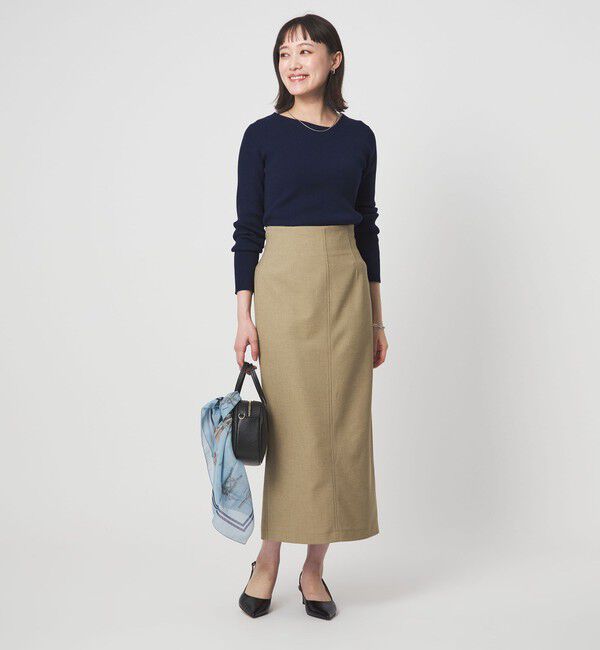 UNITED ARROWS green label relaxing「＜1_OF MINE＞リブ アシンメトリー ネック プルオーバー ニット」|ニット・セーター|