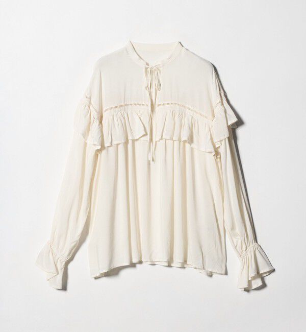 EMMEL REFINES「＜EMMEL REFINES＞EM ハシゴレース フリル ブラウス」|シャツ・ブラウス|