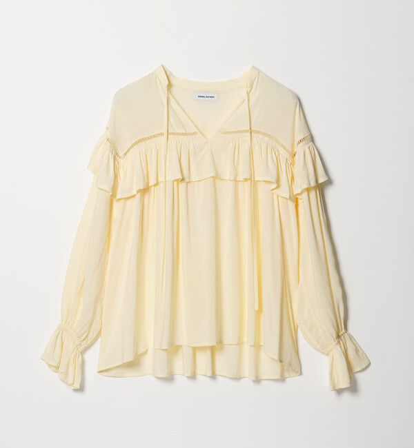 EMMEL REFINES「＜EMMEL REFINES＞EM ハシゴレース フリル ブラウス」|シャツ・ブラウス|CREAM