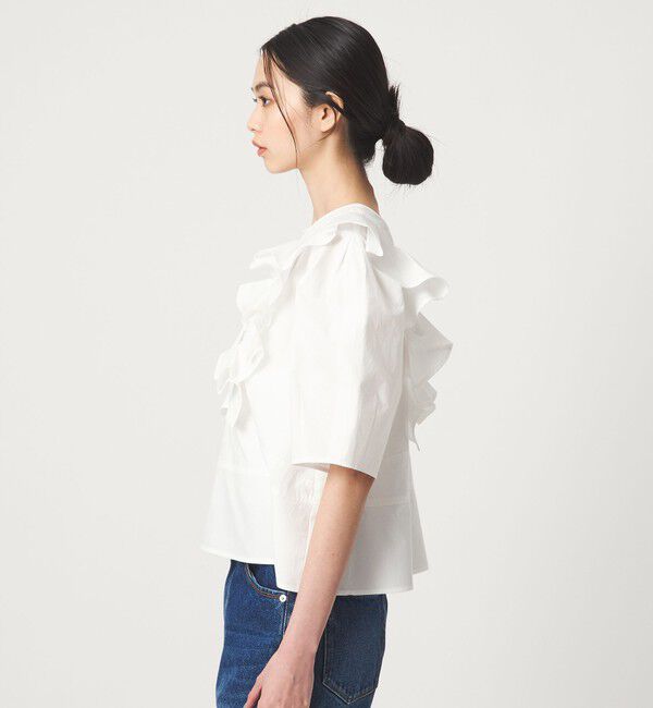 EMMEL REFINES「＜EMMEL REFINES＞EM タックフリル 5スリーブ ブラウス」|シャツ・ブラウス|