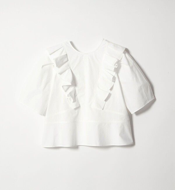 EMMEL REFINES「＜EMMEL REFINES＞EM タックフリル 5スリーブ ブラウス」|シャツ・ブラウス|