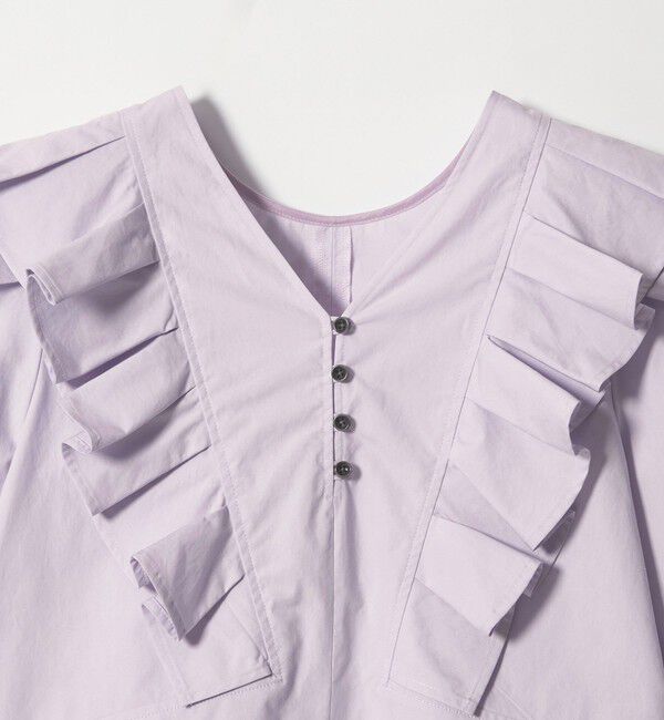 EMMEL REFINES「＜EMMEL REFINES＞EM タックフリル 5スリーブ ブラウス」|シャツ・ブラウス|