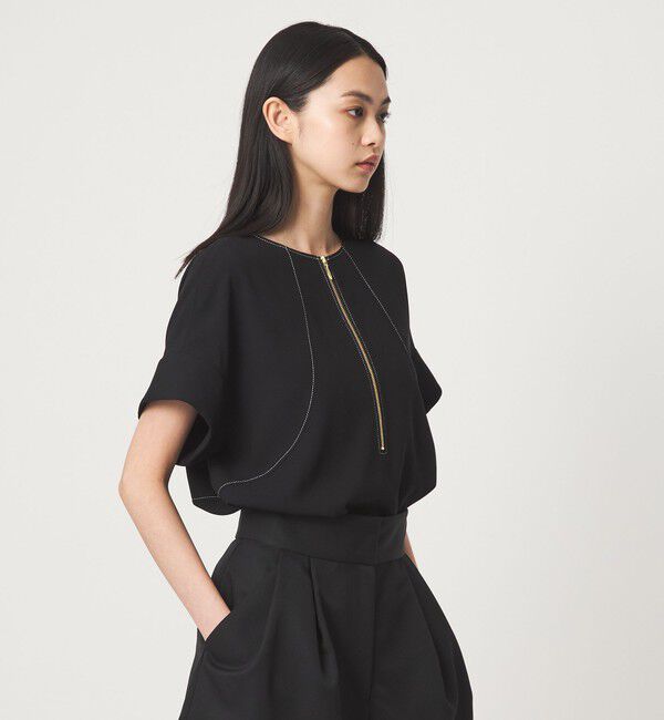 EMMEL REFINES「＜EMMEL REFINES＞EM 2WAY ジップ ブラウス」|シャツ・ブラウス|