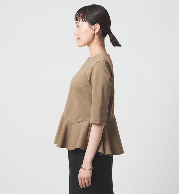 UNITED ARROWS green label relaxing「イレヘム ペプラム ポンチ プルオーバー カットソー 接触冷感 UVカット」|Tシャツ・カットソー|