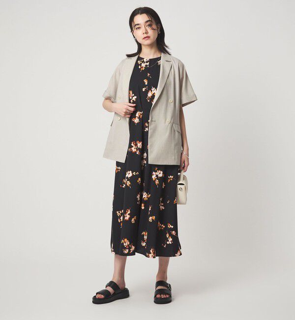 UNITED ARROWS green label relaxing「［size SHORTあり］ライト リネンライク ハーフスリーブ ジャケット UVカット 通気性」|テーラードジャケット|