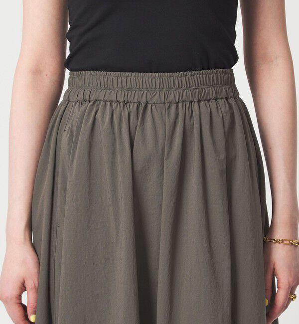 UNITED ARROWS green label relaxing「WONDER CLOTH ボリューム スカート マシンウォッシャブル ストレッチ 接触冷感 吸水速乾」|フレア|