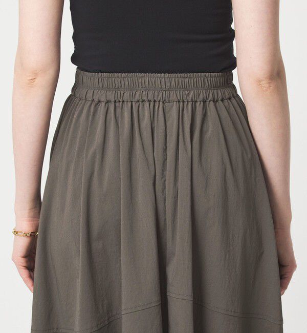 UNITED ARROWS green label relaxing「WONDER CLOTH ボリューム スカート マシンウォッシャブル ストレッチ 接触冷感 吸水速乾」|フレア|