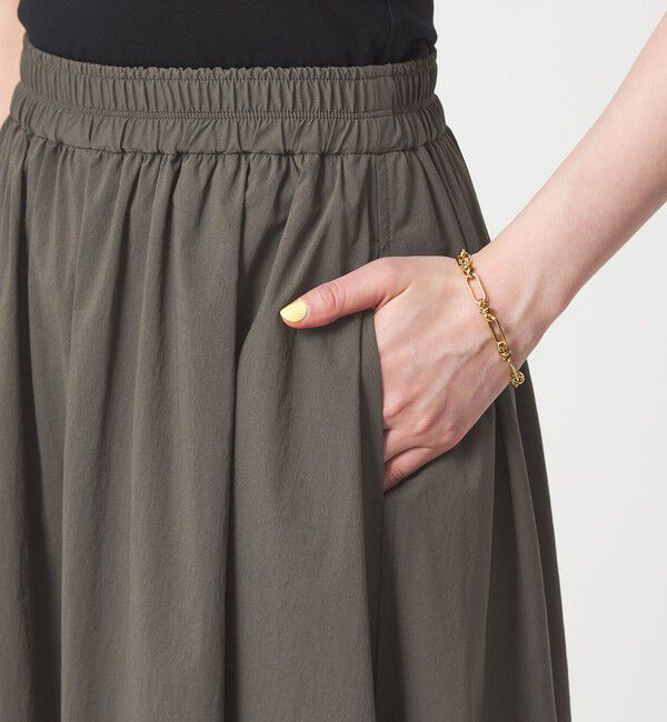 UNITED ARROWS green label relaxing「WONDER CLOTH ボリューム スカート マシンウォッシャブル ストレッチ 接触冷感 吸水速乾」|フレア|