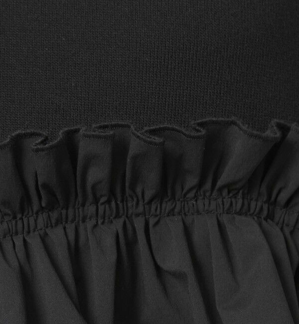 UNITED ARROWS green label relaxing「ティアード ドッキング 5分袖 プルオーバー ニット」|ニット・セーター|