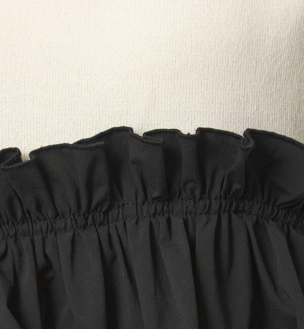 UNITED ARROWS green label relaxing「ティアード ドッキング 5分袖 プルオーバー ニット」|ニット・セーター|