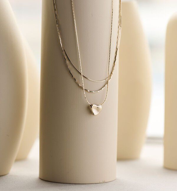 BEAUTY&YOUTH UNITED ARROWS「イビツ ハート 3連ネックレス」|ネックレス|