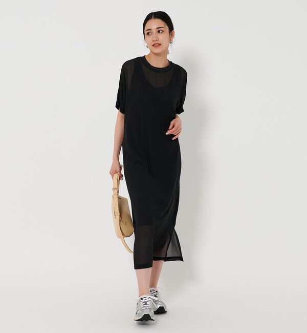 BEAUTY&YOUTH UNITED ARROWS「シフォンレイヤード ドルマンスリーブ ワンピース 」|ワンピース|