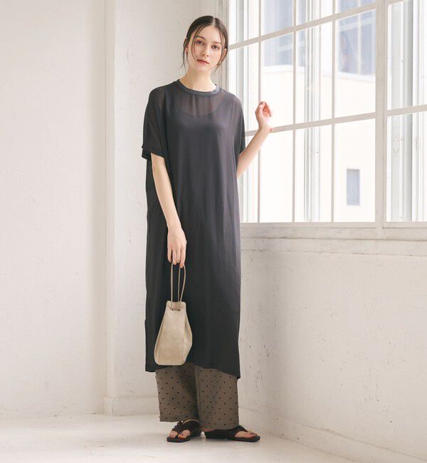 BEAUTY&YOUTH UNITED ARROWS「シフォンレイヤード ドルマンスリーブ ワンピース 」|ワンピース|