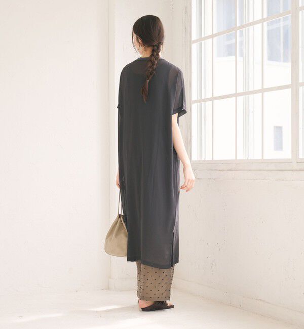 BEAUTY&YOUTH UNITED ARROWS「シフォンレイヤード ドルマンスリーブ ワンピース 」|ワンピース|