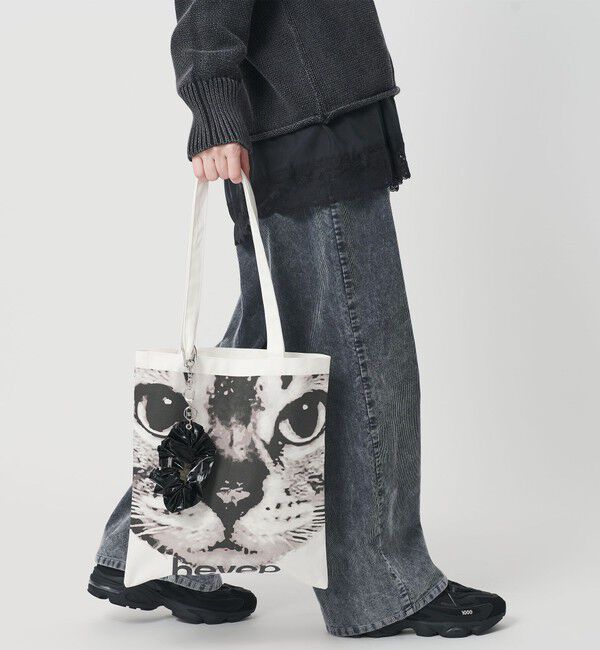 BEAUTY&YOUTH UNITED ARROWS「＜heyep＞Cats トートバッグ」|トートバッグ|WHITE