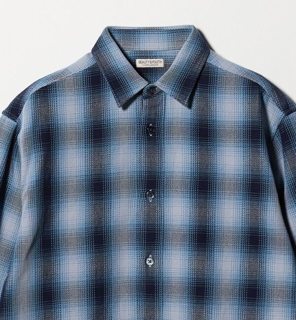 BEAUTY&YOUTH UNITED ARROWS「ドライ ネル オンブレ レギュラーカラー シャツ GRANDE型」|シャツ・ブラウス|