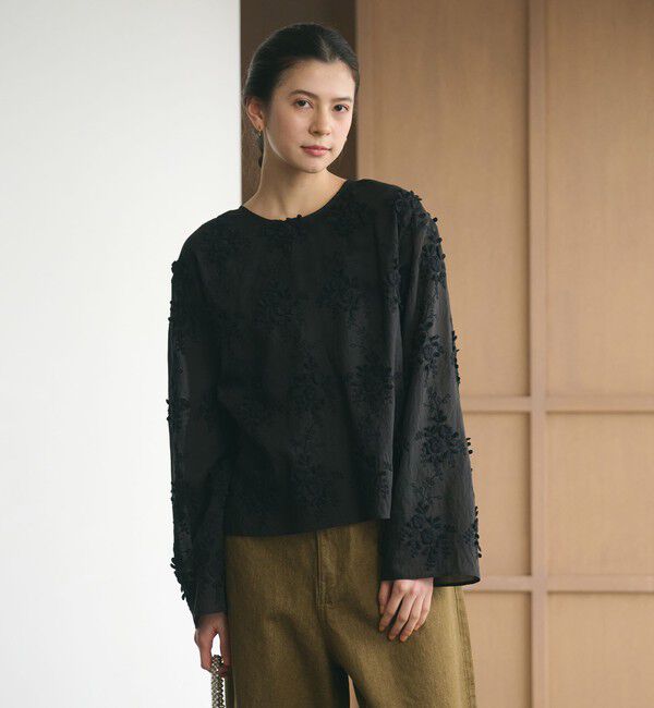 BEAUTY&YOUTH UNITED ARROWS「セルロースナイロン エンブロイダリーシャツ 2WAY」|シャツ・ブラウス|