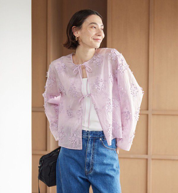 BEAUTY&YOUTH UNITED ARROWS「セルロースナイロン エンブロイダリーシャツ 2WAY」|シャツ・ブラウス|