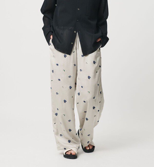 BEAUTY&YOUTH UNITED ARROWS「フラワー エンブロイダリー ドローストリング パンツ ウォッシャブル」|その他|LT.GRAY
