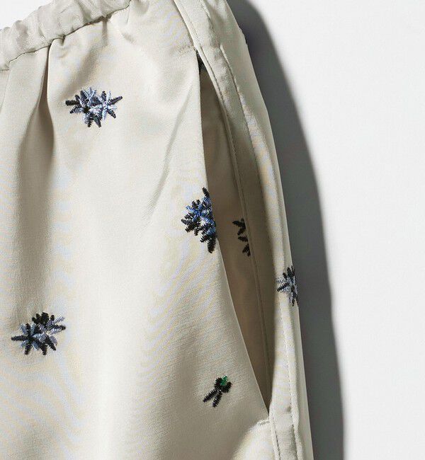 BEAUTY&YOUTH UNITED ARROWS「フラワー エンブロイダリー ドローストリング パンツ ウォッシャブル」|その他|