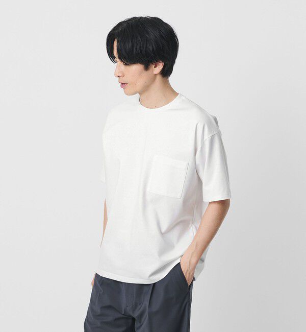 BEAUTY&YOUTH UNITED ARROWS「サルージャ 1ポケット  クルーネック 半袖Tシャツ」|Tシャツ・カットソー|WHITE