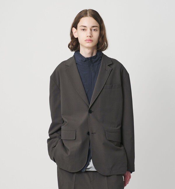 NICE WEATHER「＜NICE WEATHER＞ドライタッチ テーラード ジャケット」|テーラードジャケット|DK.GRAY