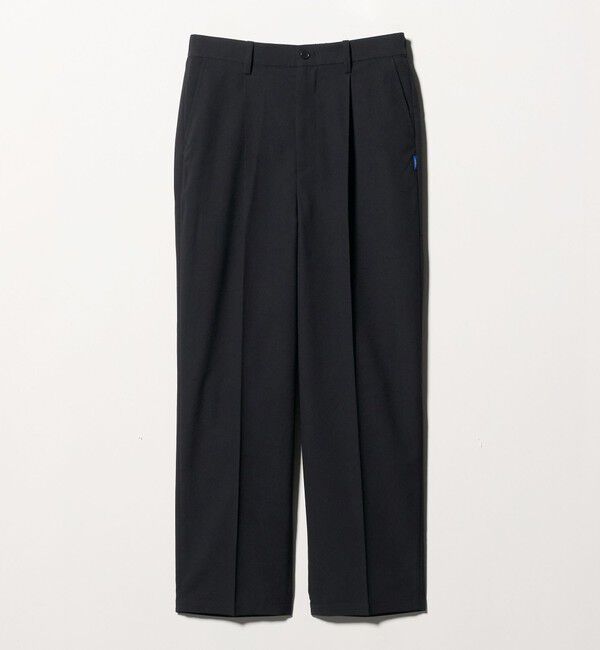 NICE WEATHER「＜NICE WEATHER＞ドライタッチ ワンタック パンツ」|チノ|BLACK