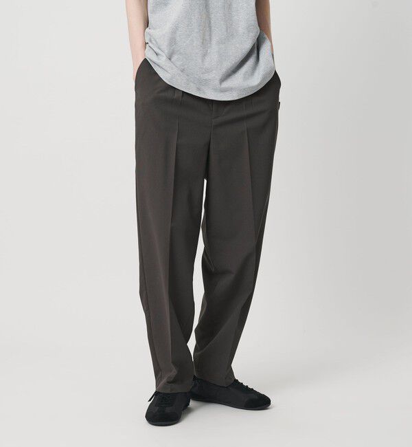 NICE WEATHER「＜NICE WEATHER＞ドライタッチ ワンタック パンツ」|チノ|