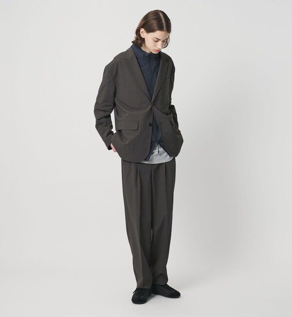 NICE WEATHER「＜NICE WEATHER＞ドライタッチ ワンタック パンツ」|チノ|