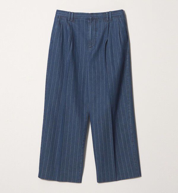MONKEY TIME「ライトオンス ストライプ デニム 2P ワイド パンツ」|チノ|