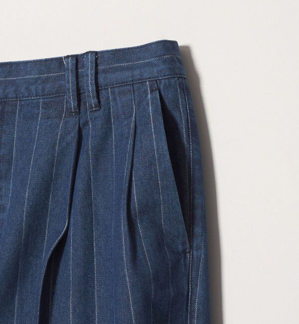 MONKEY TIME「ライトオンス ストライプ デニム 2P ワイド パンツ」|チノ|