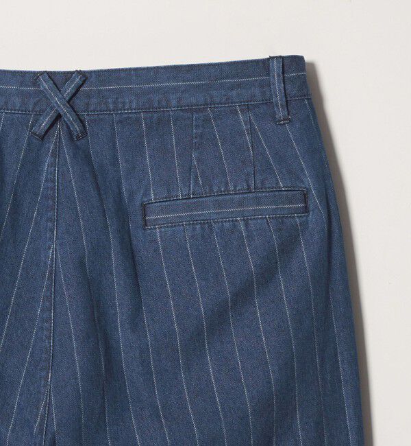 MONKEY TIME「ライトオンス ストライプ デニム 2P ワイド パンツ」|チノ|