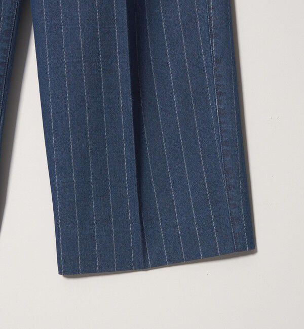 MONKEY TIME「ライトオンス ストライプ デニム 2P ワイド パンツ」|チノ|