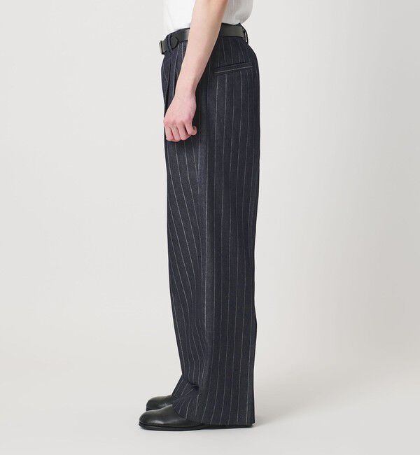 MONKEY TIME「ライトオンス ストライプ デニム 2P ワイド パンツ」|チノ|