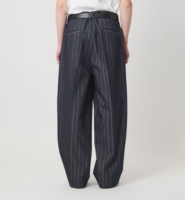 MONKEY TIME「ライトオンス ストライプ デニム 2P ワイド パンツ」|チノ|