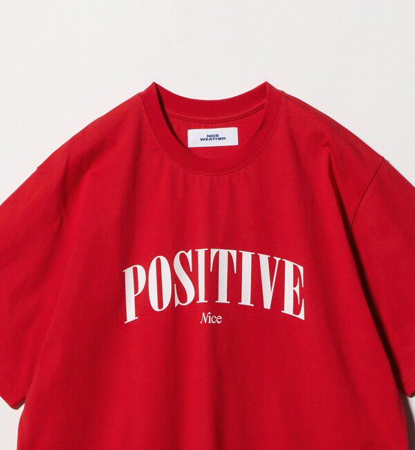 NICE WEATHER「＜NICE WEATHER＞POSITIVE ショートスリーブ Tシャツ」|Tシャツ・カットソー|