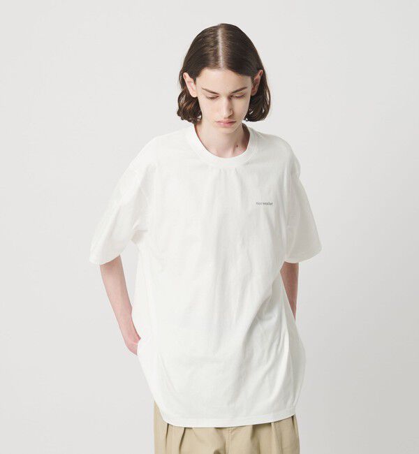 NICE WEATHER「＜NICE WEATHER＞スモールロゴ  Tシャツ」|Tシャツ・カットソー|