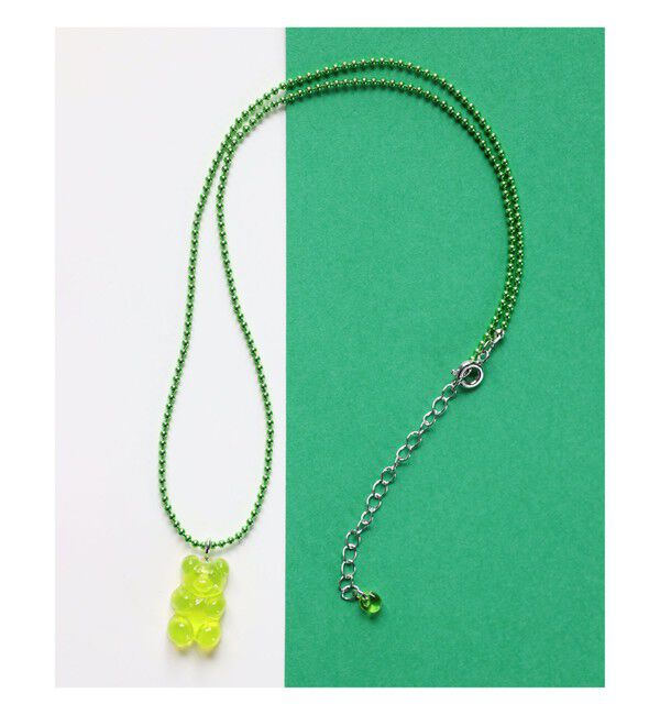 Ray BEAMS 「カラーボール チャーム クマ ネックレス」|ネックレス|